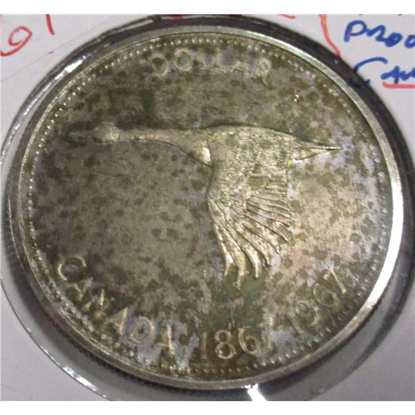 1967 PROOF CAMEO CANADA SILVER DOLLAR