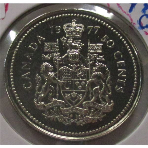 1977 PROOF CAMEO CANADA HALF DOLLAR