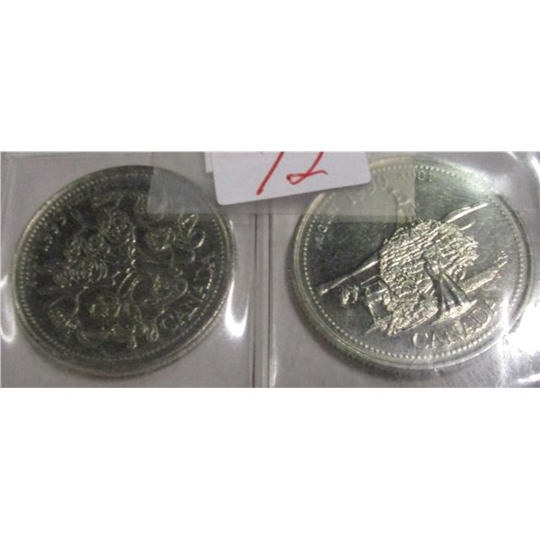 1999 CH/BU MILLENIUM JULY & AUGUST MILLENIUM QUARTER SET