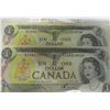 Image 1 : 1973 CRISP UNCIRCULATED SEQUENTIAL SERIAL NUMBER LAST OF CANADA $1 BILLS