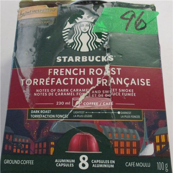 AMAZON RETURNS (AS IS):  CAPSULE PACK OF STARBUCKS FRENCH ROAST COFFEE