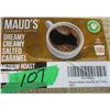 Image 1 : SHELF PULLS (AS IS):  MAUDS SALTED CARAMEL MEDIUM ROAST COFFEE (100 CUPS) - BOX