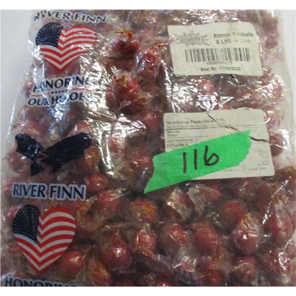 SHELF PULLS (AS IS):  ATOMIC FIREBALL CANDY (5 LBS) - BAG