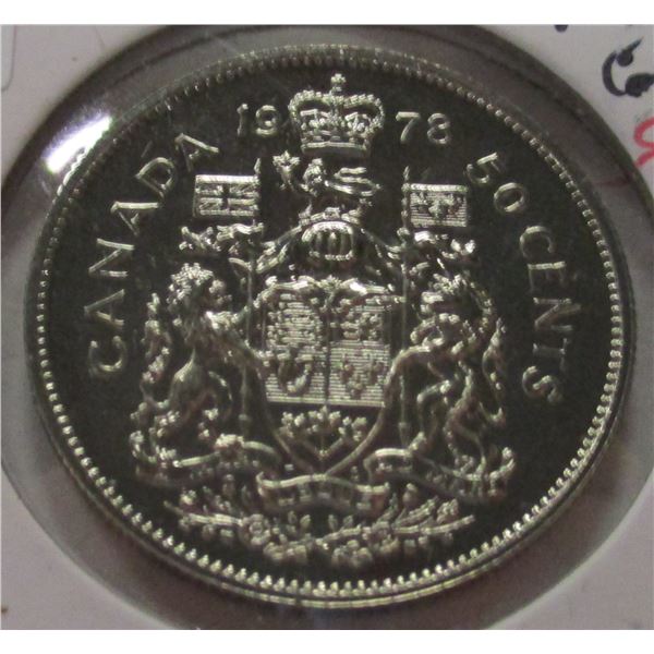 1978 PROOF CAMEO CANADA HALF DOLLAR