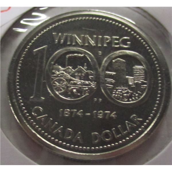 1974 PROOF CAMEO WINNIPEG CANADA DOLLAR