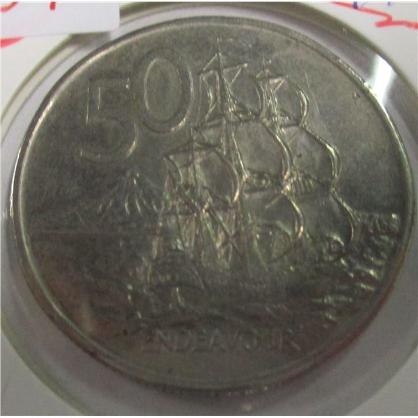 1973 NEW ZEALAND 50 CENT COIN