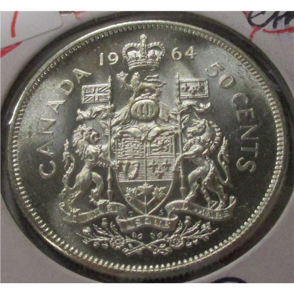 1964 PROOF CAMEO CANADA HALF DOLLAR