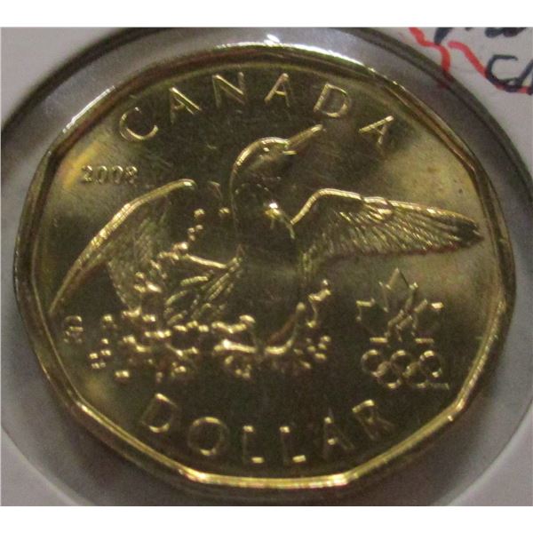 2008 PROOF CAMEO VANCOUVER OLYMPIC LOONIE