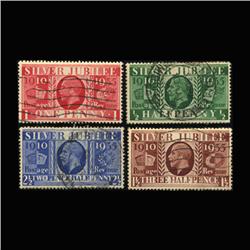 1934 Scarce British George Jubilee Stamp Set 4 Pieces Hi Grade (STM-0149)