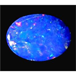 1.38ct Australian Black Opal Doublet Full Fire (GEM-22612H)