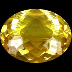 218.5ct Huge Lemon Yellow Quartz Oval Sparkling (GEM-23021)