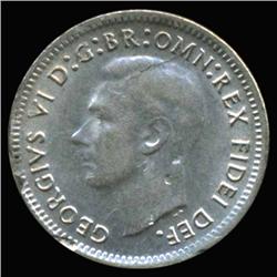 1950 Australia Silver 3 Pence Hi Grade Rare Multi-Error (COI-6672)