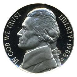 1988S Jefferson Nickel PROOF PCGS Top Graded DCAM (COI-4425)