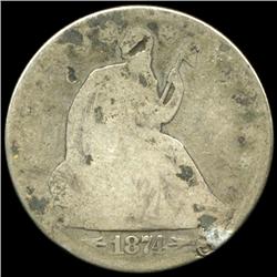 1874 Seated Half Circulated (COI-5823)