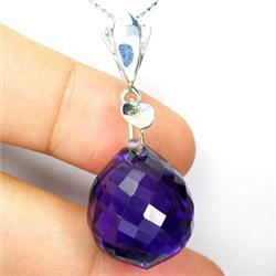41.50ct Excellent Pendant Briolette Purple Amethyst  (JEW-1577)