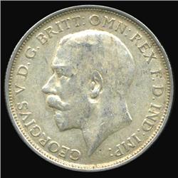 1918 Britain George V Florin AU/Unc Great Toning (COI-7086)