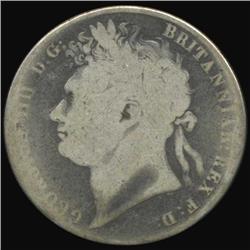 1823 Britain George IV Half Crown Circulated (COI-7072)