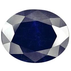 10.16ct Pleasant Natural Oval Opaque Midnight Blue Sapphire HEATED ONLY (GEM-18877)