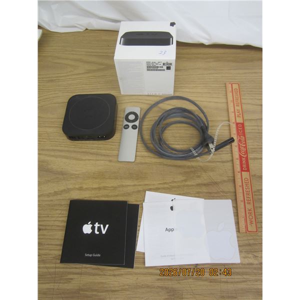 Apple TV Box with Accessories and Original Box Looks Unused