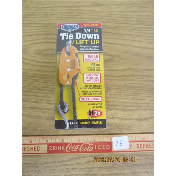 New in Package Twin Pack of The Boss Tie Downs