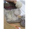 Image 2 : Hand Made Rabbit Fur Beaded Mukluks