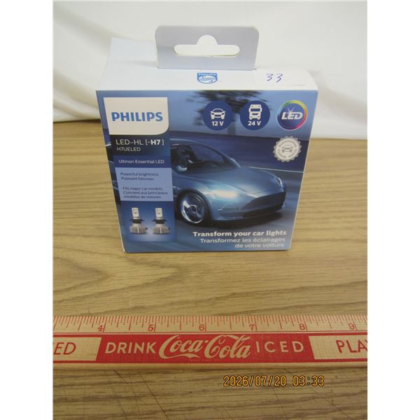 Philips LED -HL Car Light Bulbs New in Box