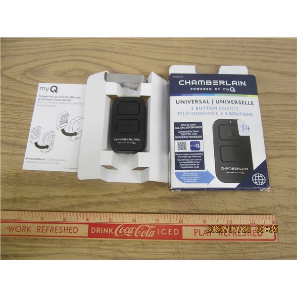 Chamberlain Universal 2 Button Garage Door Opener Remote New Never Used