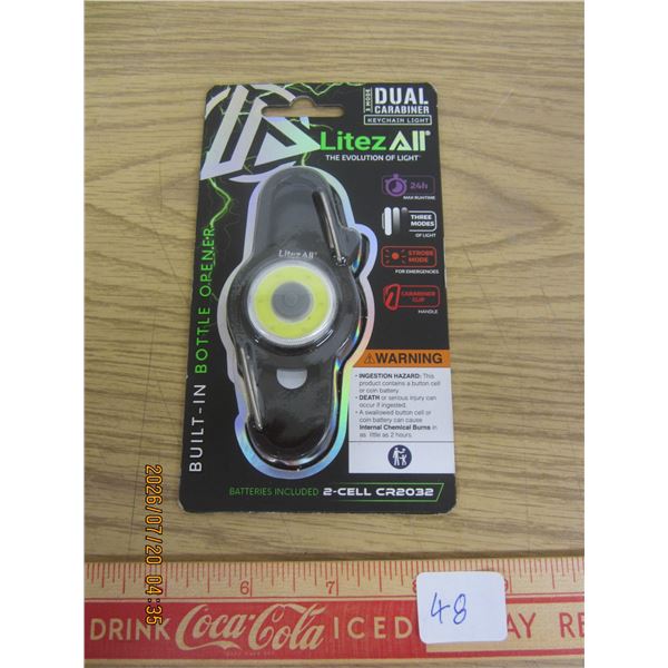 Litez All Safety Light with Carabiner Clip New in Package