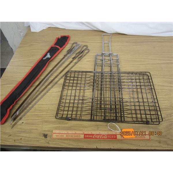 Camp Fire Cooking Stuff Broiler and Skewers