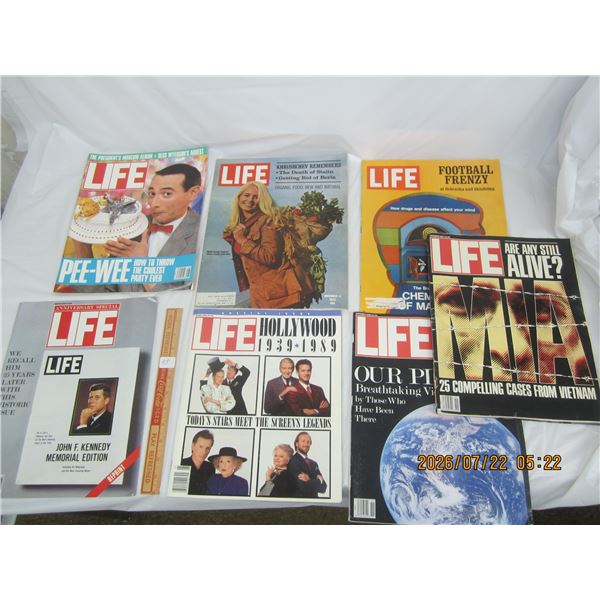 Lot of (7) Vintage Life Magazines