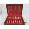 Image 1 : Antique Silver-Plated Cutlery Set with Wooden Case