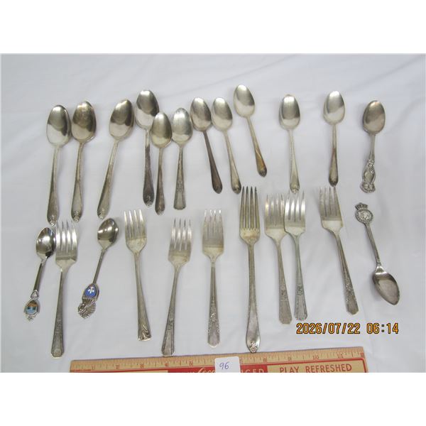 Lot of Antique Silver-Plated Cutlery Good for Jewelry Making