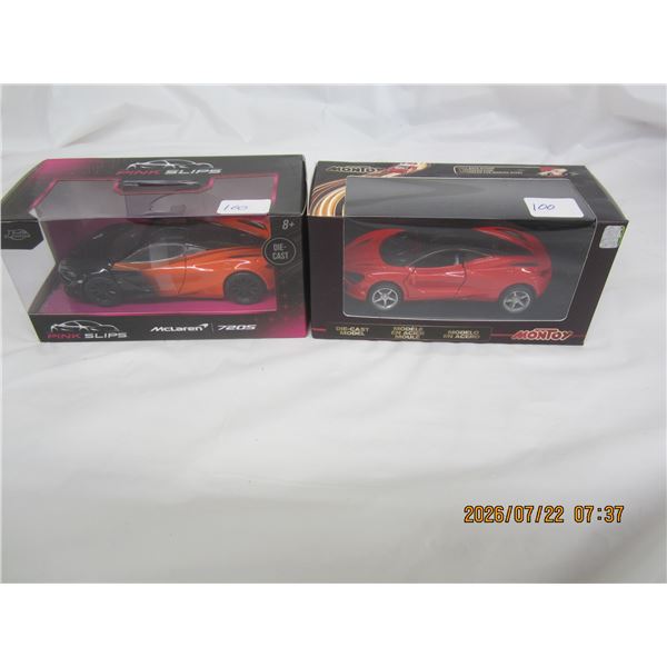 Lot of 2 Diecast Cars - McLaren and a Montoy New in Package