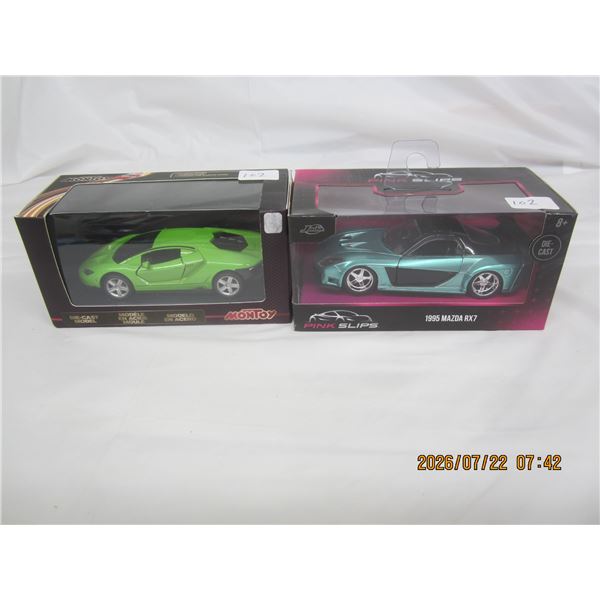 Lot of 2 Diecast Cars - Mazda RX7 and a Montoy New in Package