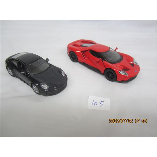 Lot of 2 Cars Porshe and a Ford GT Die Cast Cars
