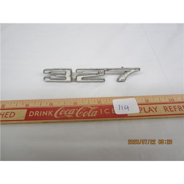 Vintage 1960's Chevy Chevell 327 Script with Tabs