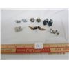 Image 1 : Lot of 5 Pairs of Earrings and 2 Single Ones