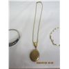 Image 3 : (2) Vintage Bracelets and a Locket with Chain