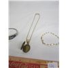Image 4 : (2) Vintage Bracelets and a Locket with Chain