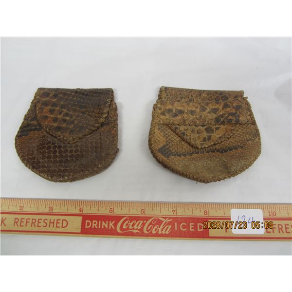 (2) Genuine Snakeskin Change Purses