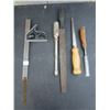 Image 1 : Lot of Hand Tools Square, File, Drywall Saw and a Chisle