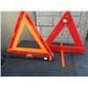 Image 1 : 2 Folding Hazard Emergency Road Signs
