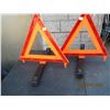 Image 1 : 2 Folding Hazard Emergency Road Signs