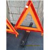 Image 3 : 2 Folding Hazard Emergency Road Signs