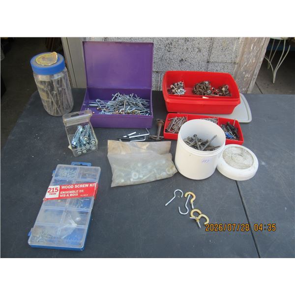 Lot of Screws, Nails, Nuts and Bolts Ect.