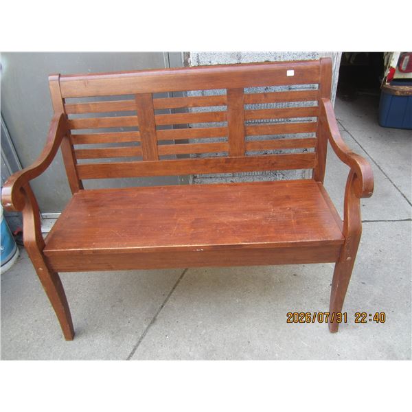 Mahogany Hall Bench with Storage 43 inches Long