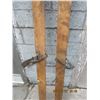 Image 3 : Pair of Antique Wooden Skis 5 Feet
