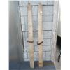 Image 1 : Antique Childs Wooden Skis 42 inches Long