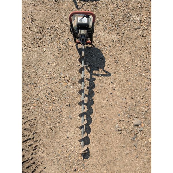 Gas powered earth auger, 43cc, good compression