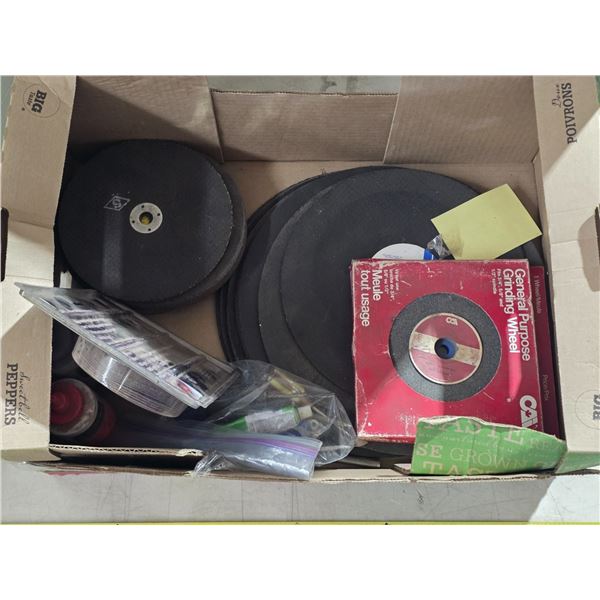 Lot of grinding disks and hardware